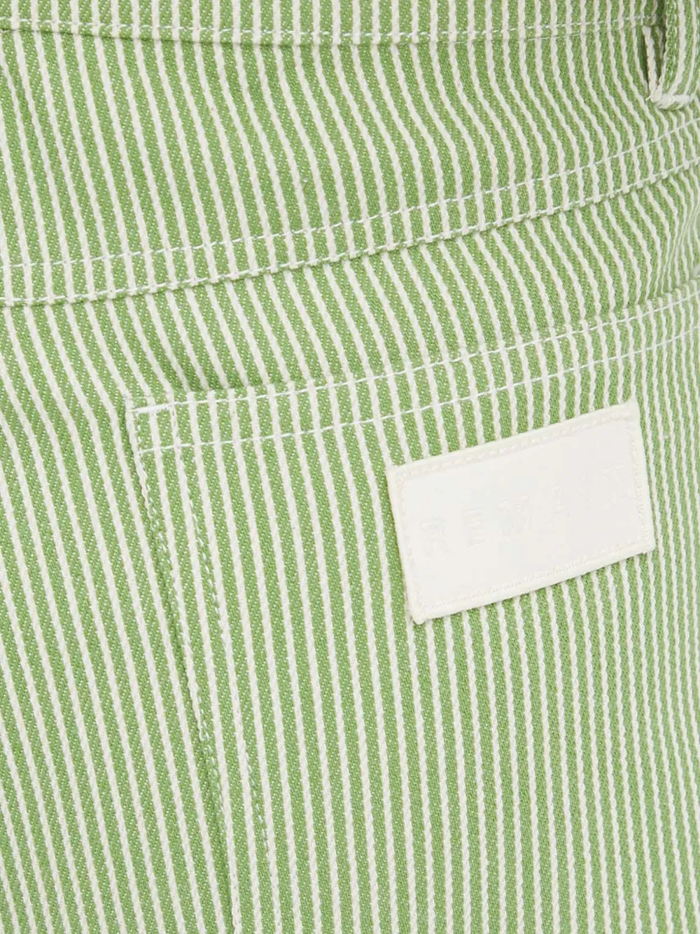 REMAIN Gestreepte broek Groen