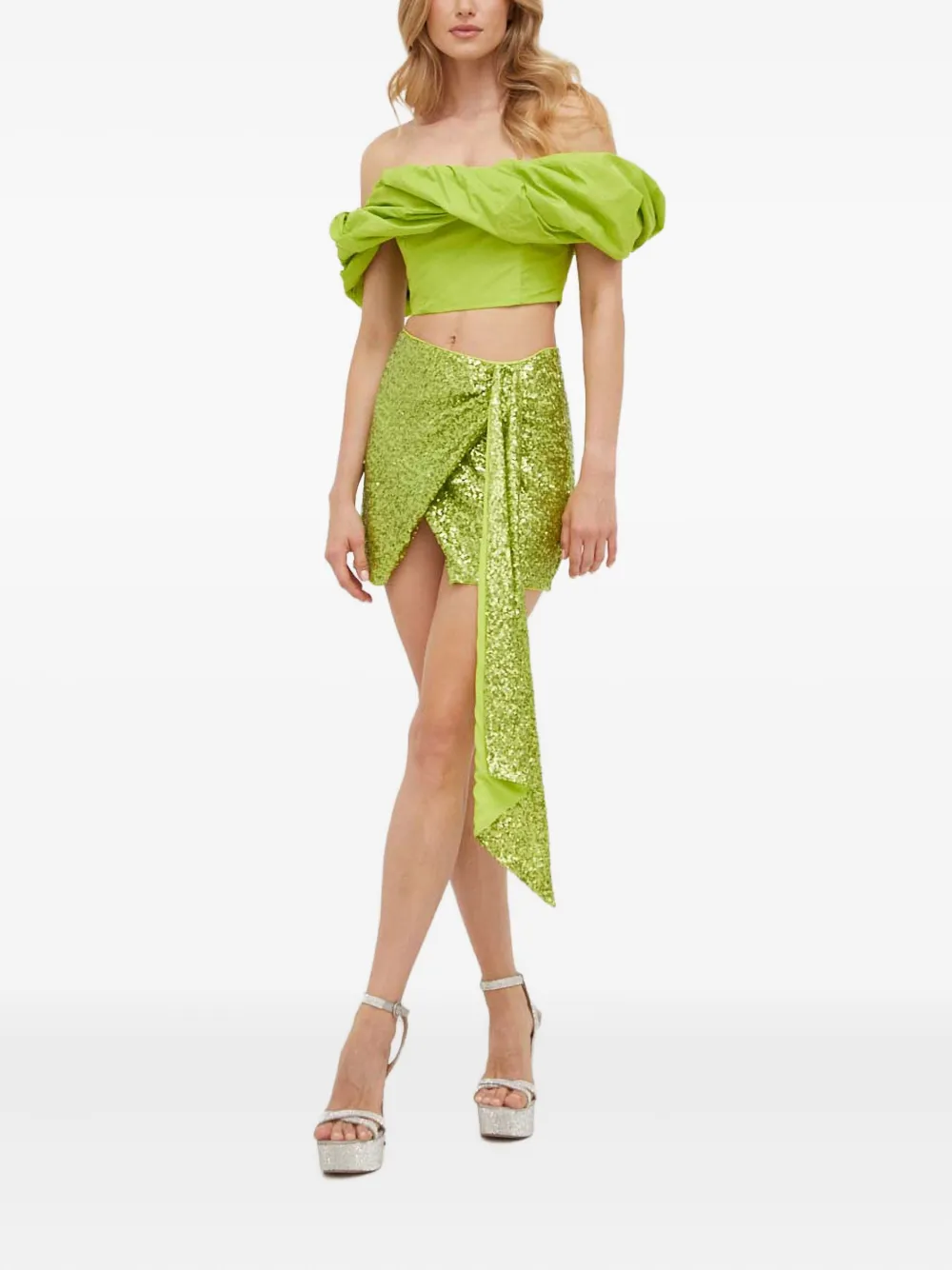 PINKO Off-shoulder top - Groen