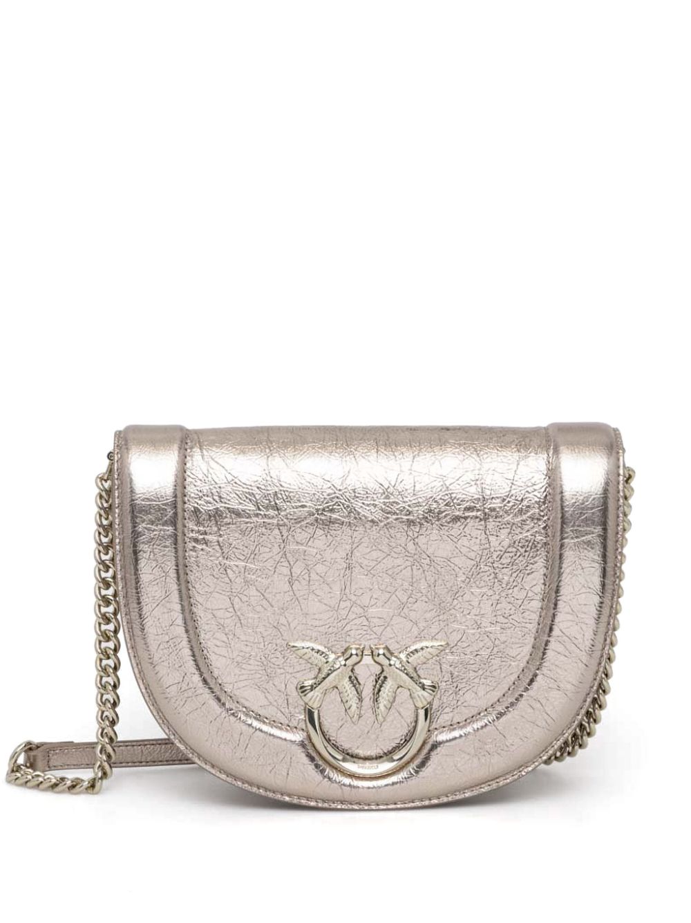 PINKO Leren crossbodytas Zilver