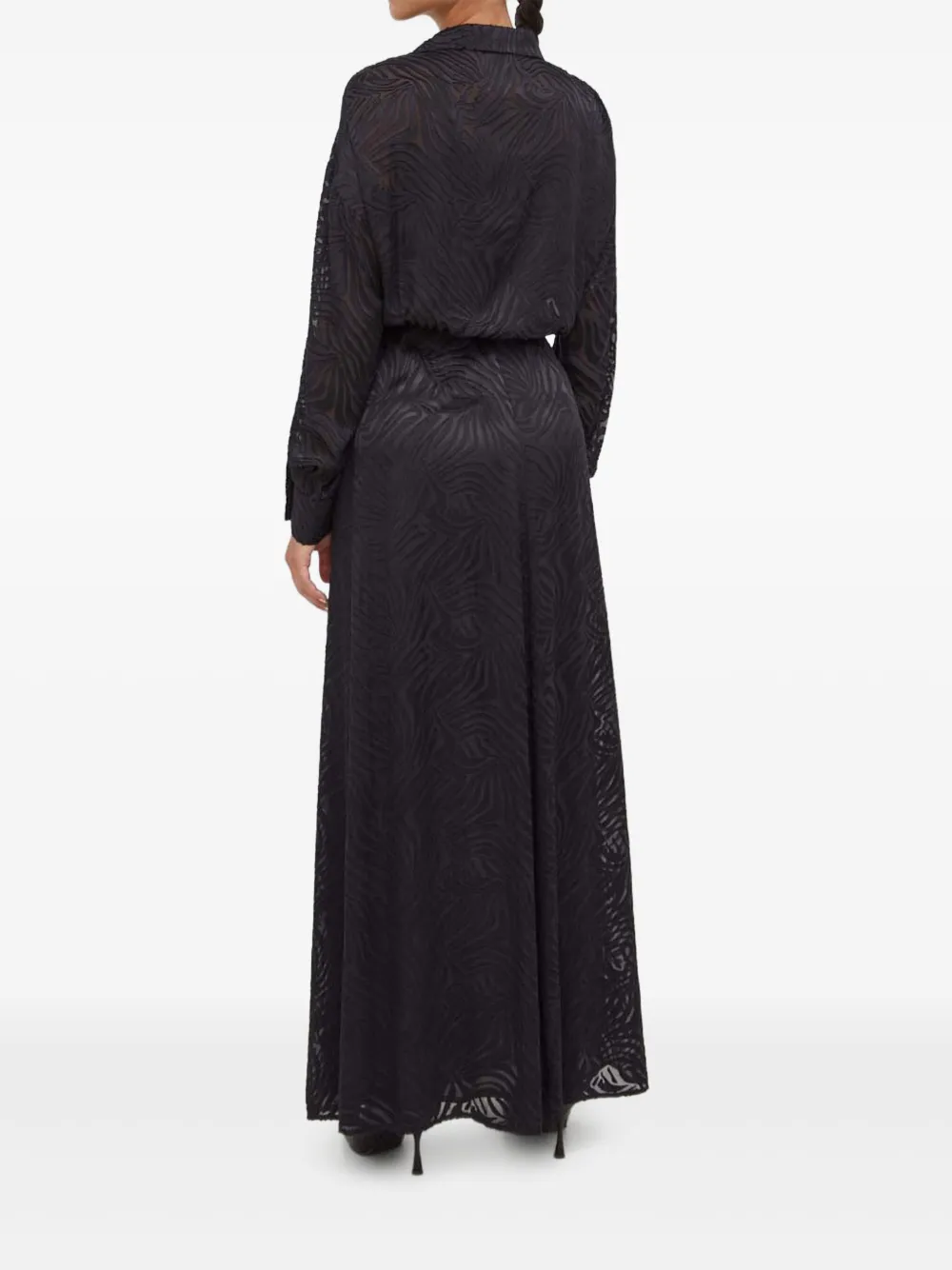 PINKO Maxi wikkeljurk met patroon Zwart