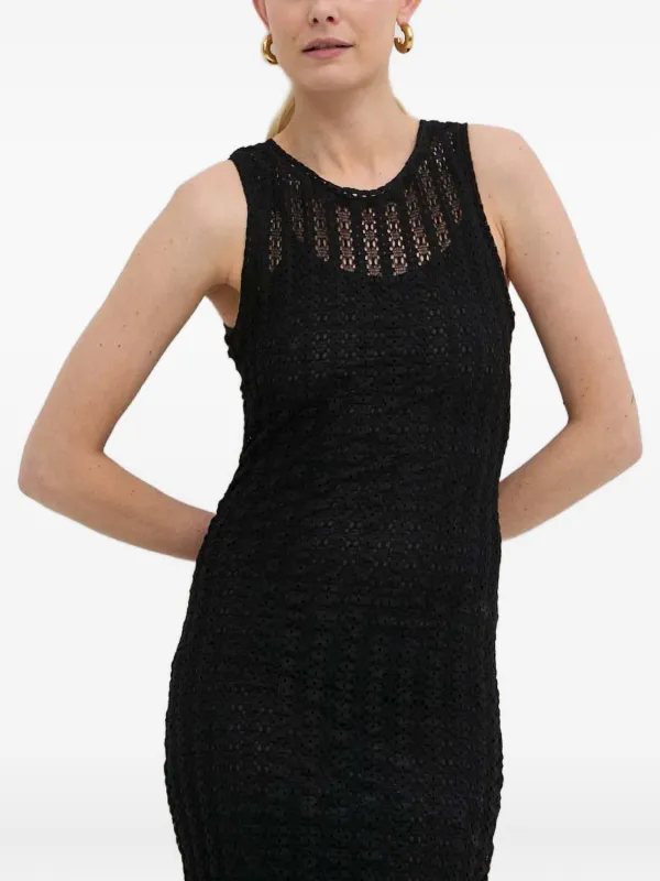 pinko open back sleeveless midi dress Pinko Long Dress With Open Back in Blue