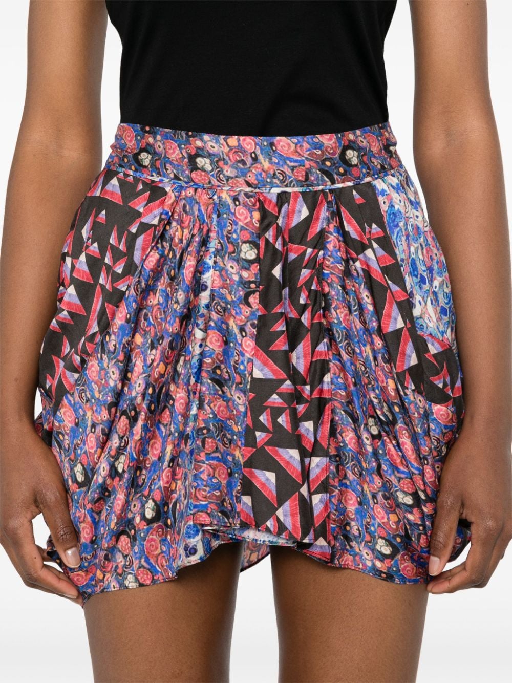 Shop Isabel Marant Lovia Asymmetric Mini Skirt In Blue