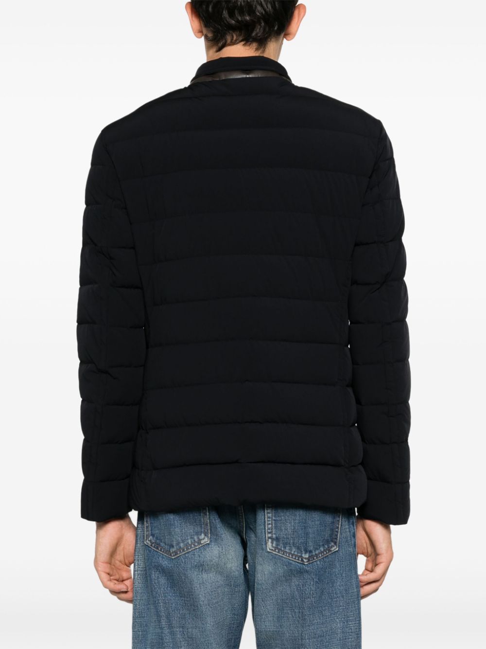 Shop Moorer Zayn-kn Puffer Jacket In Blue