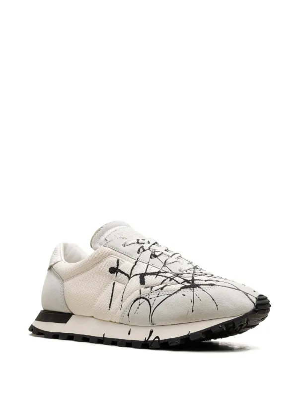 Maison Margiela Baskets Paneled Retro Runner Splatter Blanc FARFETCH FR