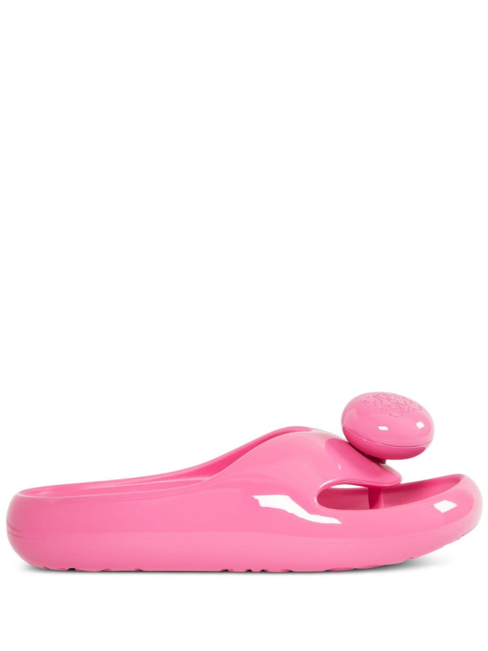 Shop Loewe Logo-engraved Flip-flops In Pink