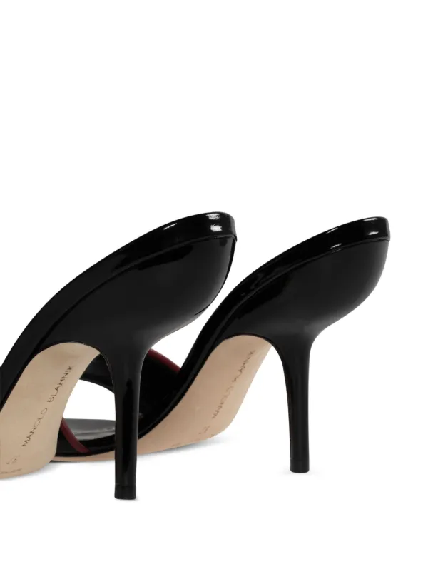 Manolo Blahnik 105mm Helamu Sandals | Black | FARFETCH NZ