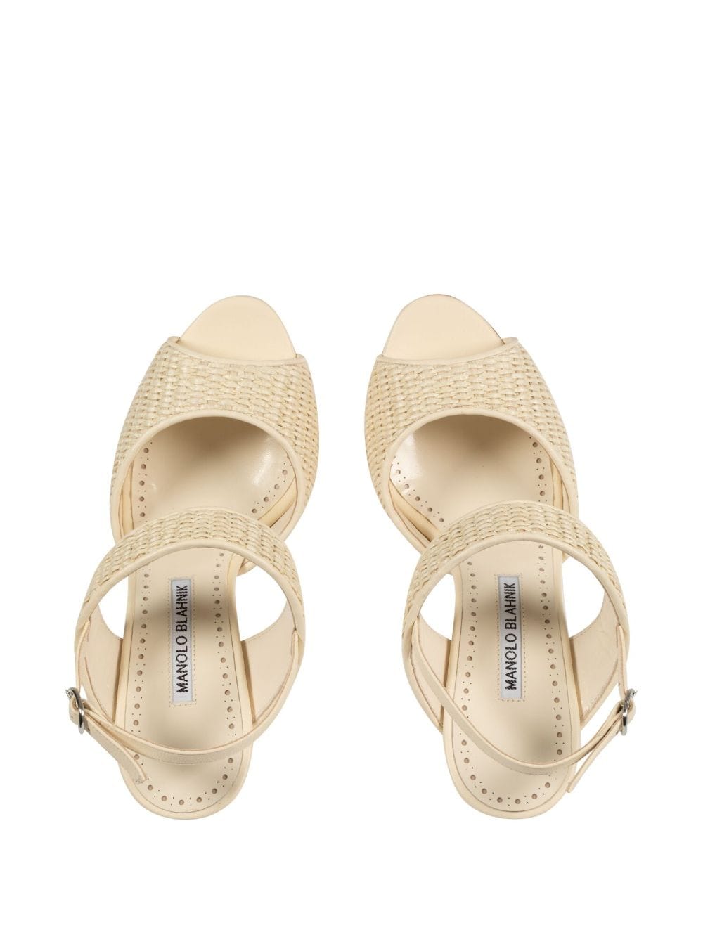 Manolo Blahnik 90mm Khiko sandals Neutrals