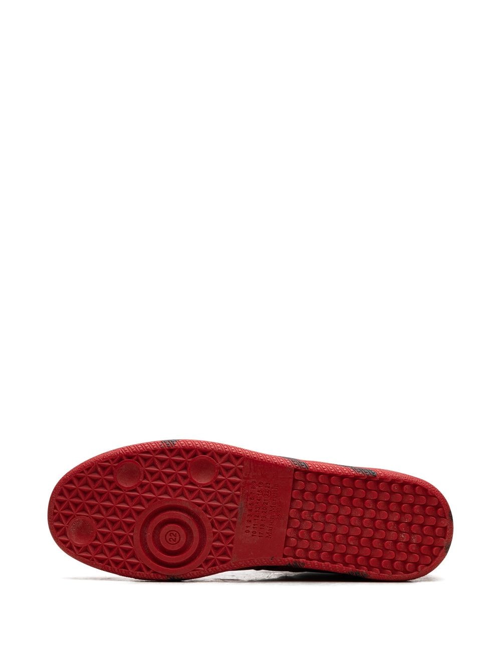 Shop Maison Margiela Replica "red/black" Low-top Sneakers