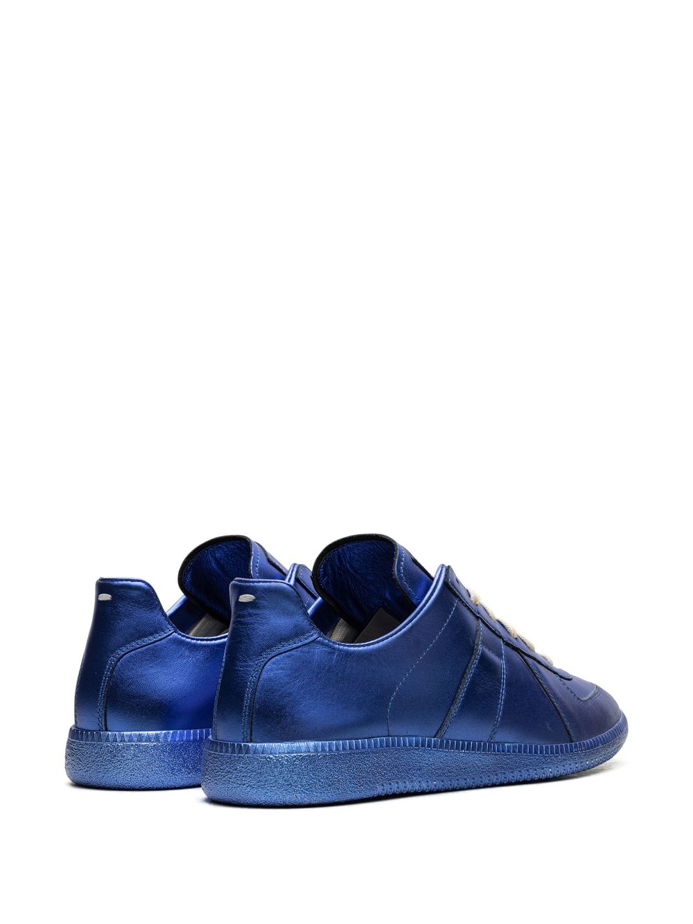 Shop Maison Margiela Replica "blue Metallic" Low-top Sneakers