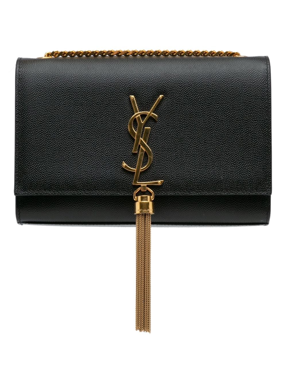 Pre-owned Saint Laurent 2019 Small Monogram Kate Tassel Crossbody Bag In Black