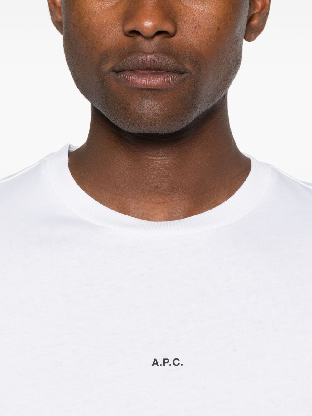 Shop Apc Logo-print Cotton T-shirt In White