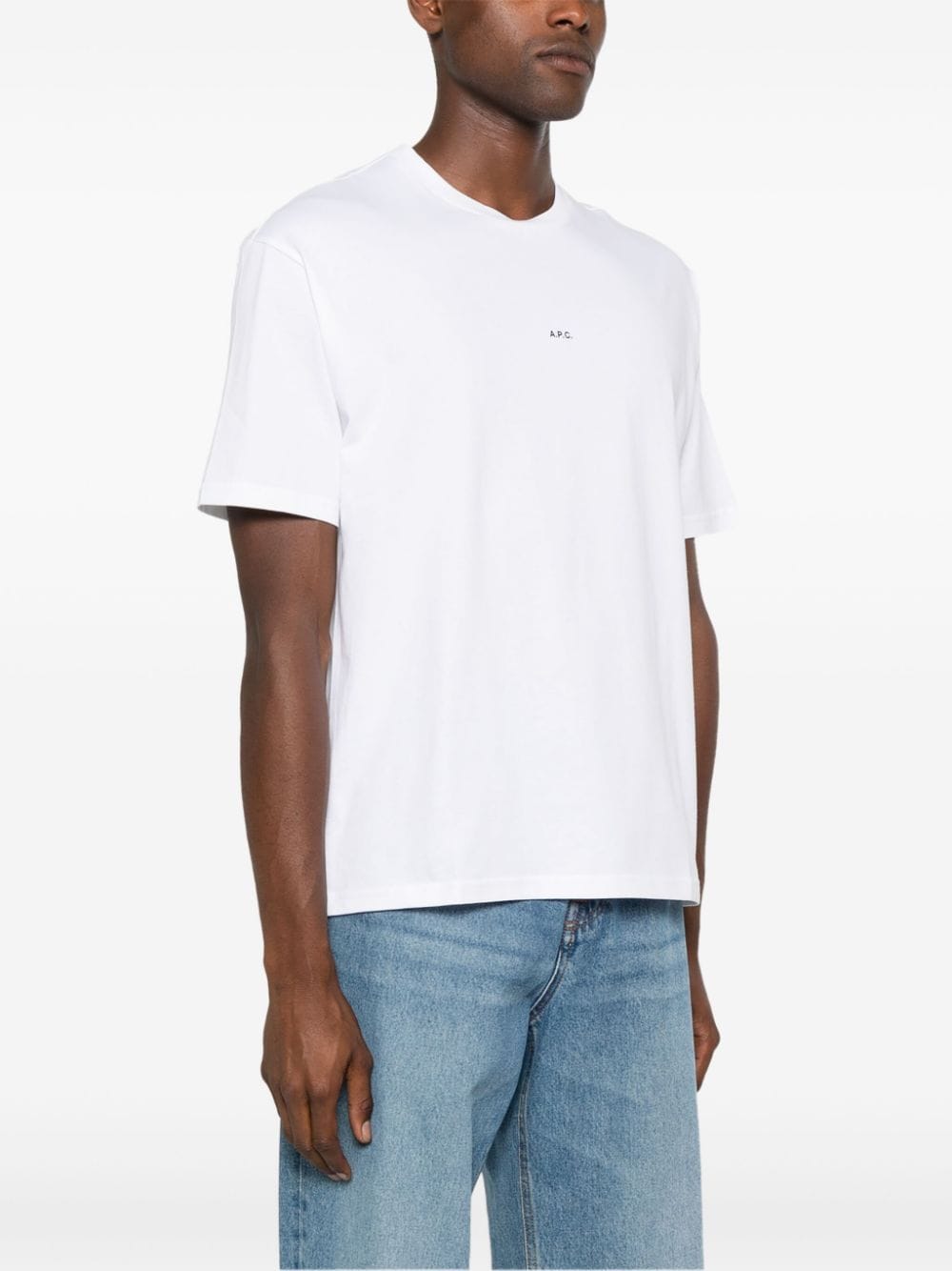 Shop Apc Logo-print Cotton T-shirt In White