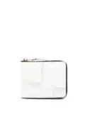 Comme Des Garçons Wallet exposed-seams zip-up wallet - White