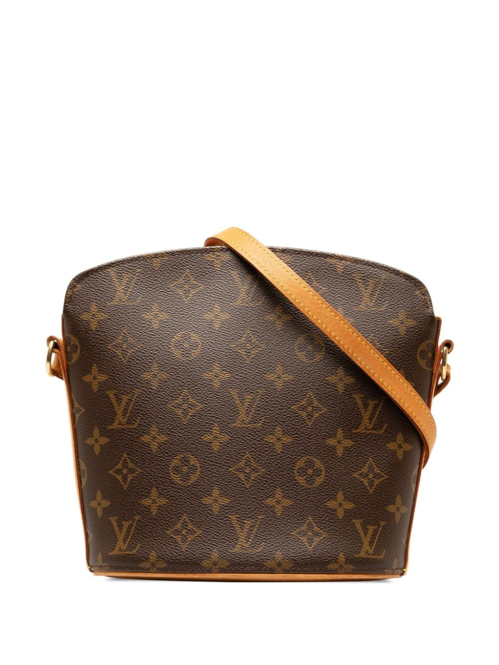 Pre-owned Louis Vuitton 2006 Monogram Drouot Crossbody Bag In Brown