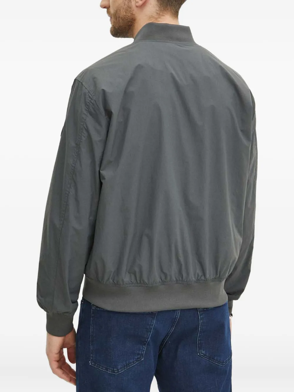 Save The Duck Zip Bomber Jacket In Gray