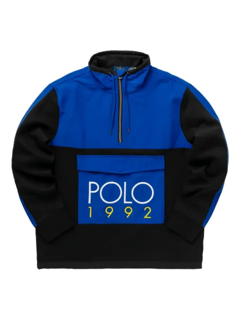 Polo Ralph Lauren panelled zip-up sweatshirt