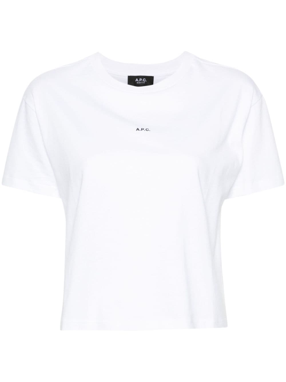 Apc Logo-print Cotton T-shirt In White