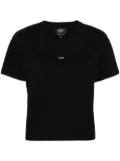 A.P.C. logo-print cropped T-shirt - Black