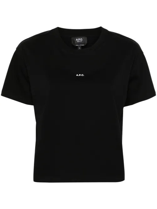 T-shirt crop à logo imprimé - A.P.C. - Modalova