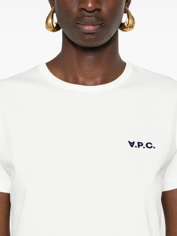 A.P.C. ロゴアップリケ Tシャツ | ホワイト | FARFETCH JP
