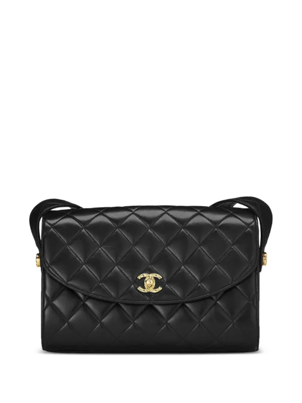 CHANEL Pre-Owned 1991 Small Classic Flap Shoulder Bag | Black