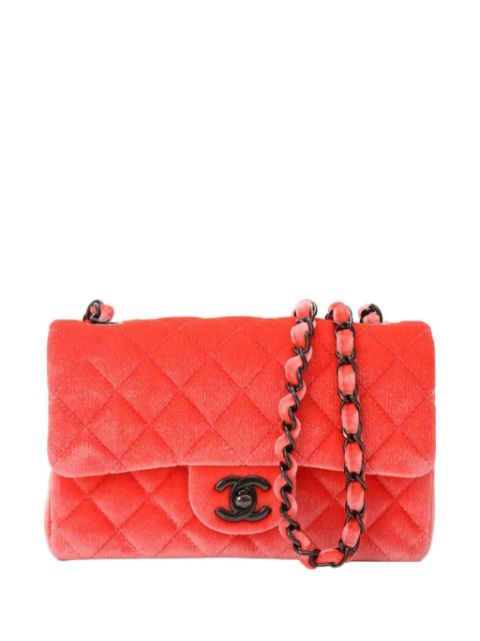 CHANEL Pre-Owned 2014 Classic Flap velvet shoulder bag WOMEN