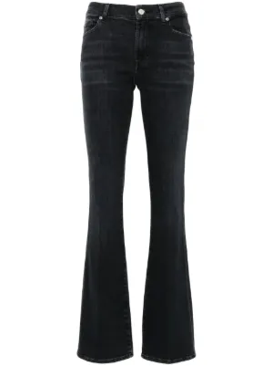 7 For All Mankind Jeans 25X33.5 High Rise Flare popular In Black Corduroy NWT!