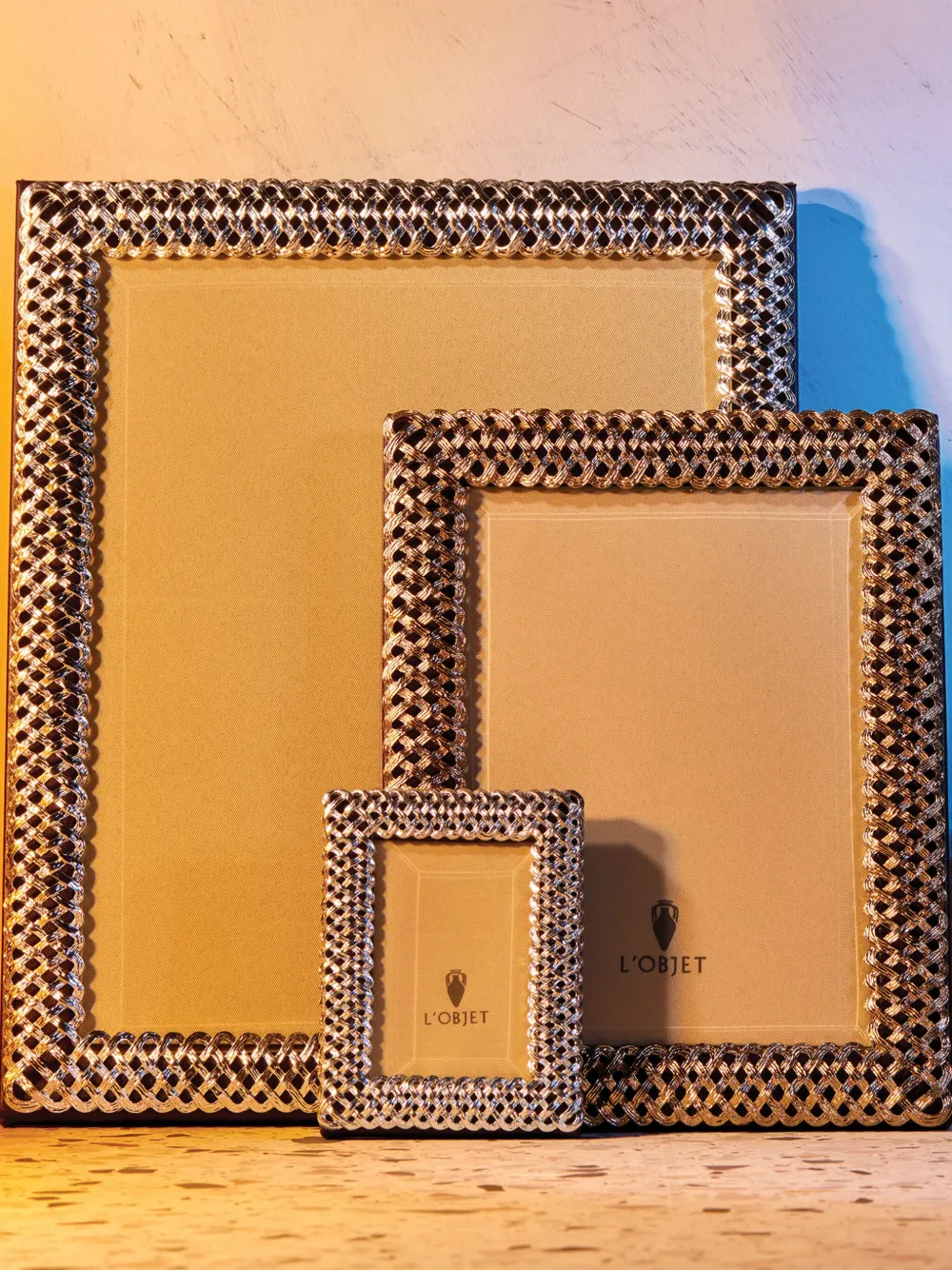 L'objet Braid Photo Frame (13cm X 18cm) In Gold