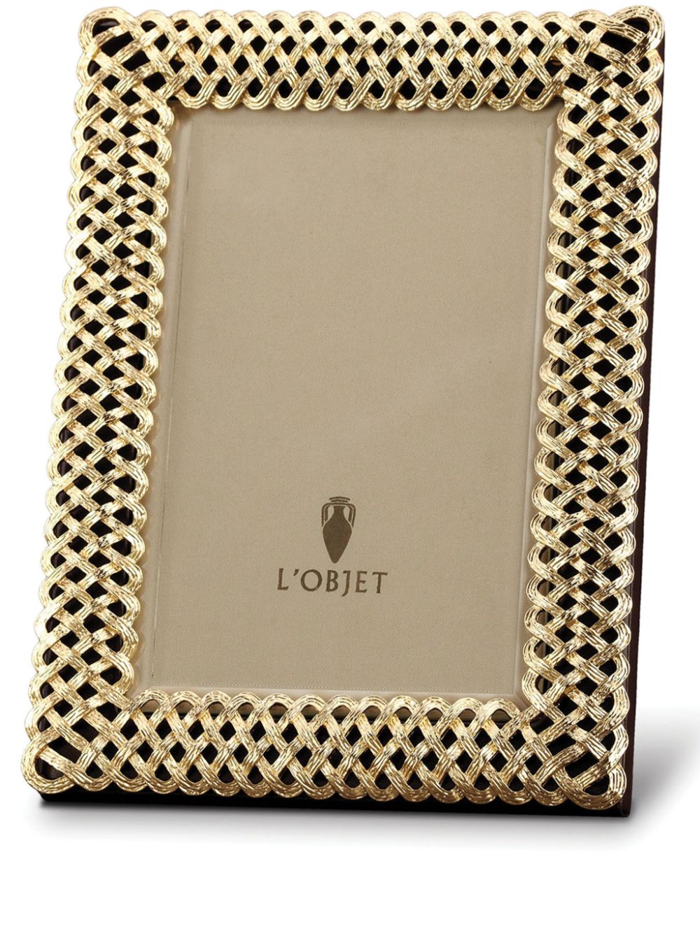 L'Objet Braid photo frame (13cm x 18cm) - Gold