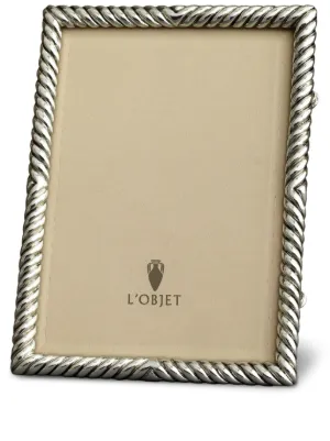 L'Objet Rectangular Pave フォトフレーム 13cm x 18cm | シルバー