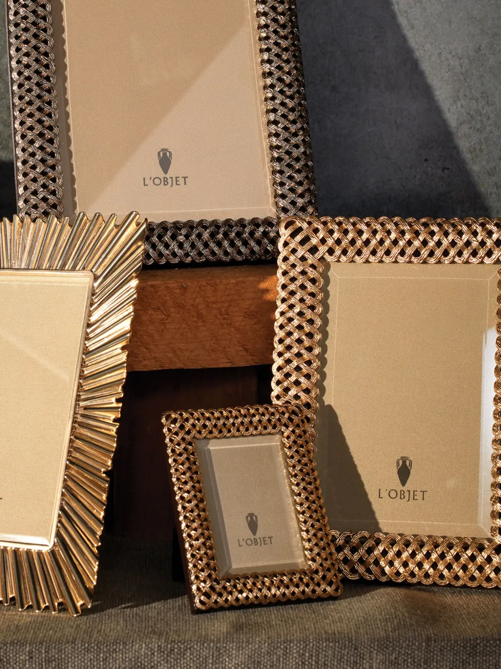 L'objet Braid Photo Frame (10cm X 15cm) In Gold