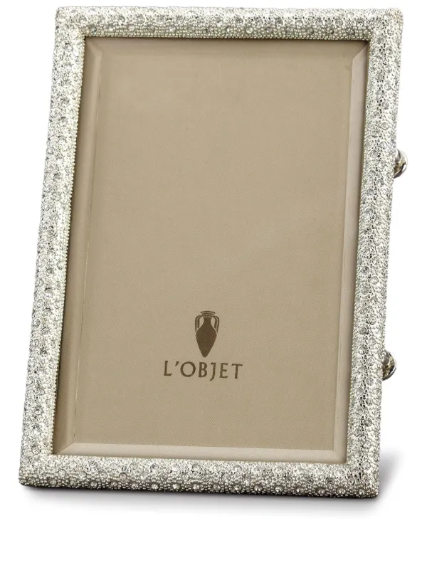 L'Objet Rectangular Pave フォトフレーム 13cm x 18cm | シルバー