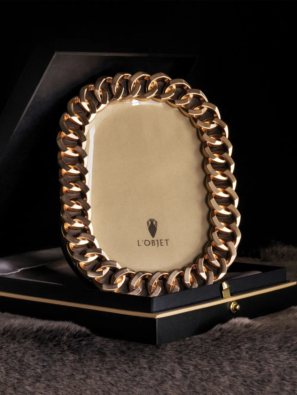 L'objet Cuban Link Bilderrahmen (10cm X 15cm) In Gold