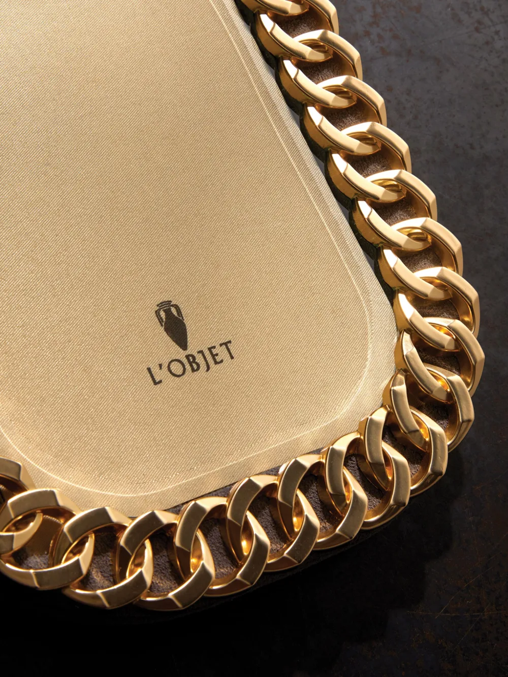 L'objet Cuban Link Bilderrahmen In Gold