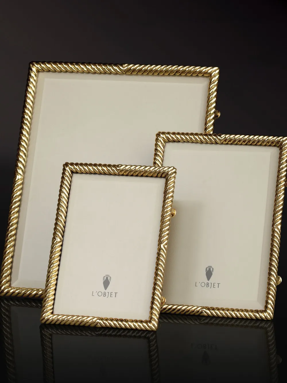 L'objet Deco Twist Photo Frame (20cm X 25cm) In Gold