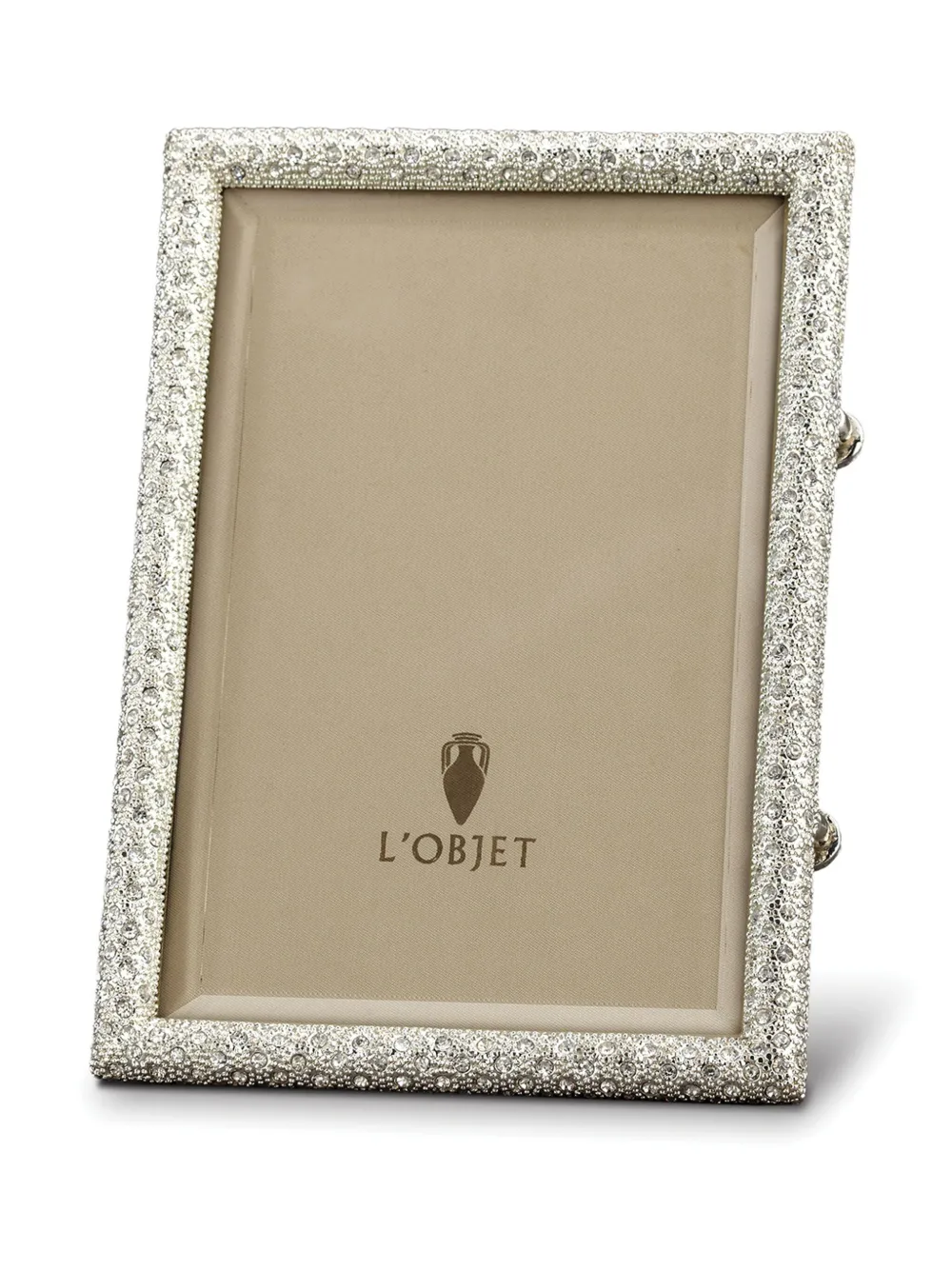 L'objet Rectangular Pave Photo Frame (20cm X 25cm) In Silver