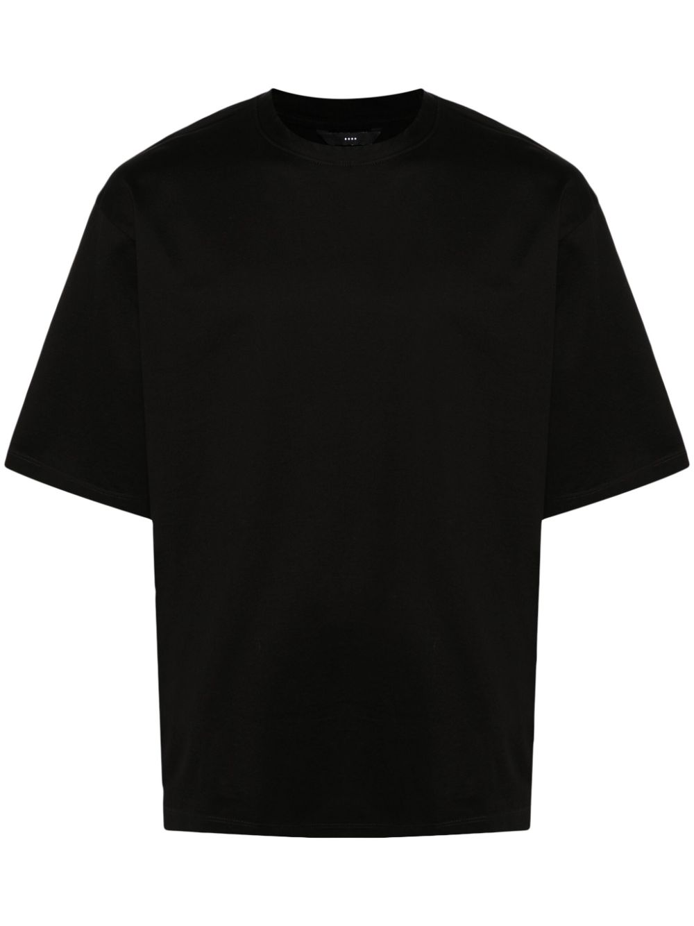 Shop Hevo Crew-neck Cotton T-shirt In Black
