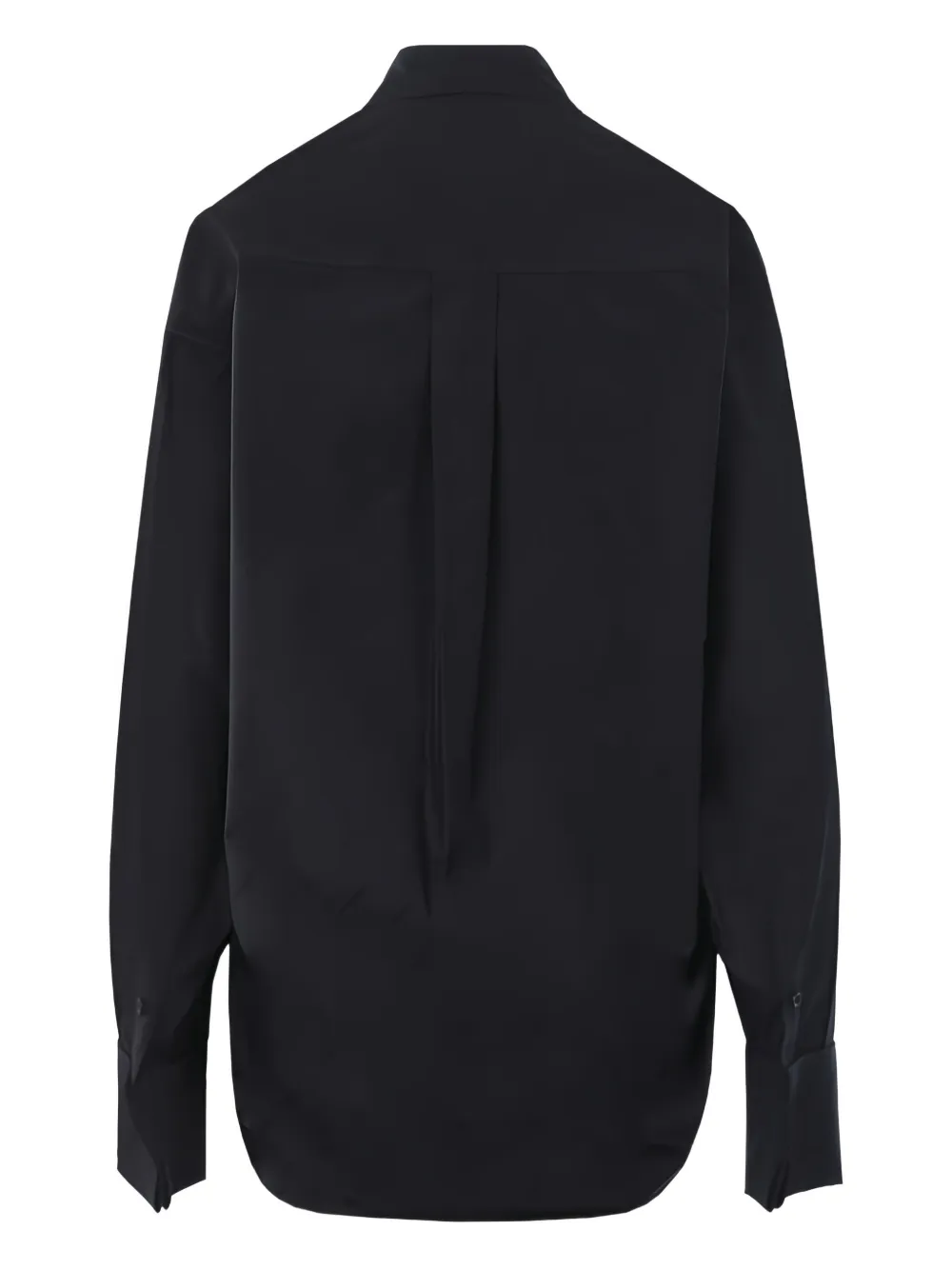 Balenciaga logo-embroidered shirt - Zwart