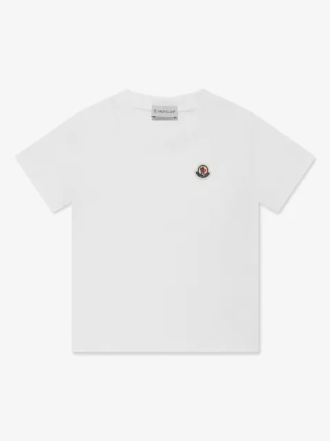 Moncler Enfant playera con parche del logo
