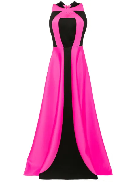 Saiid Kobeisy panelled belted gown