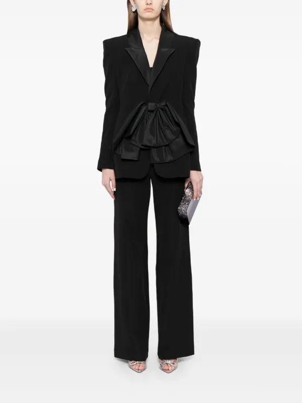 Saiid Kobeisy bow-detail single-breasted Blazer | Black