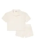 Moncler Enfant cotton blend shorts and top set - White