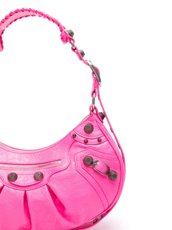 ショルダーバッグ・ポシェット BALENCIAGA Women Shoulder Bags 751521 1VG9Y5812 PINK Balenciaga Pink Terry Fabric Le Cagole Xs Shoulder Bag