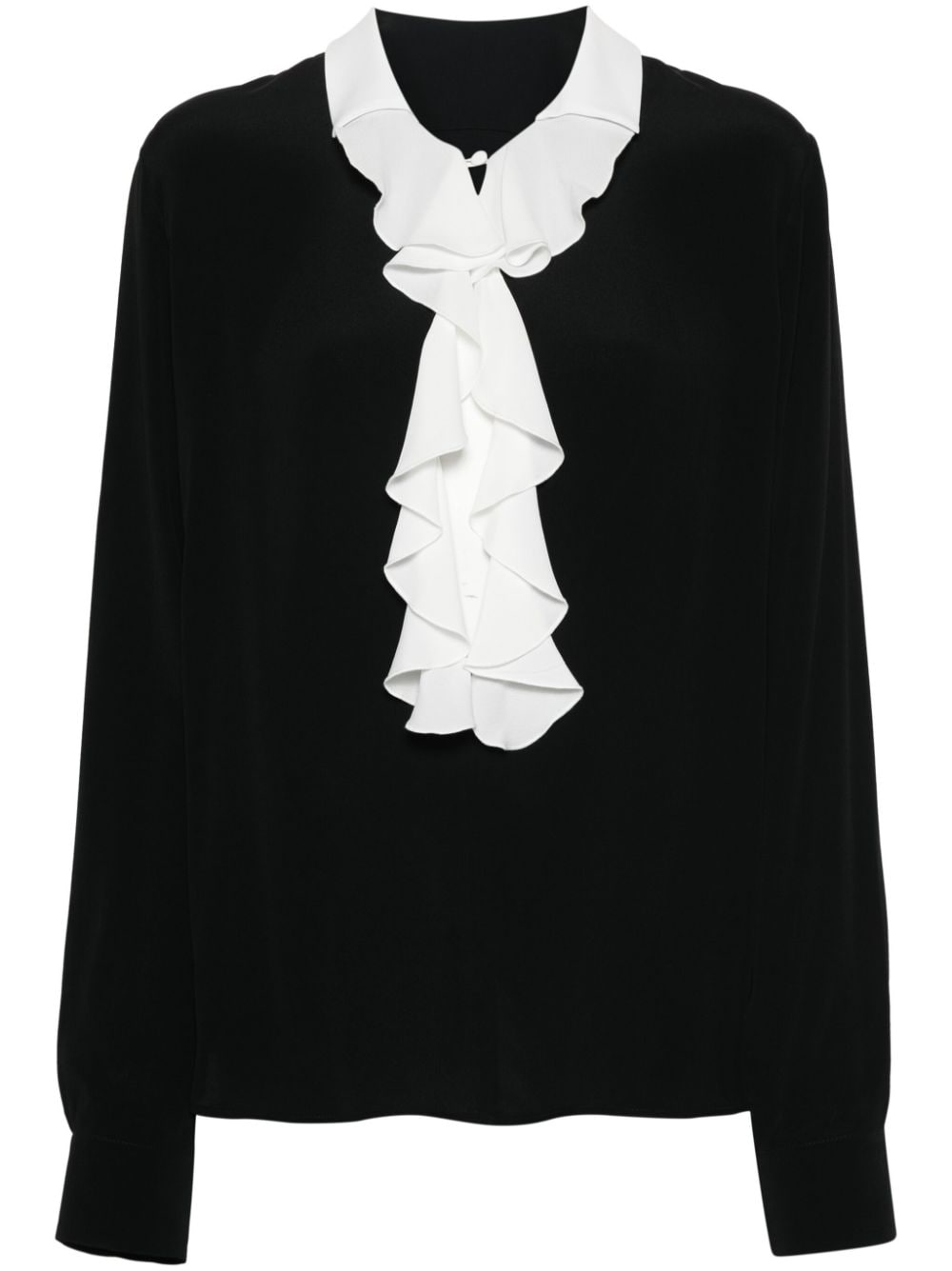 Nº21 ruffled crepe blouse