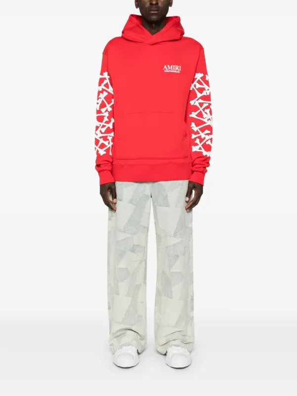 AMIRI Bones Stacked パーカー | レッド | FARFETCH JP