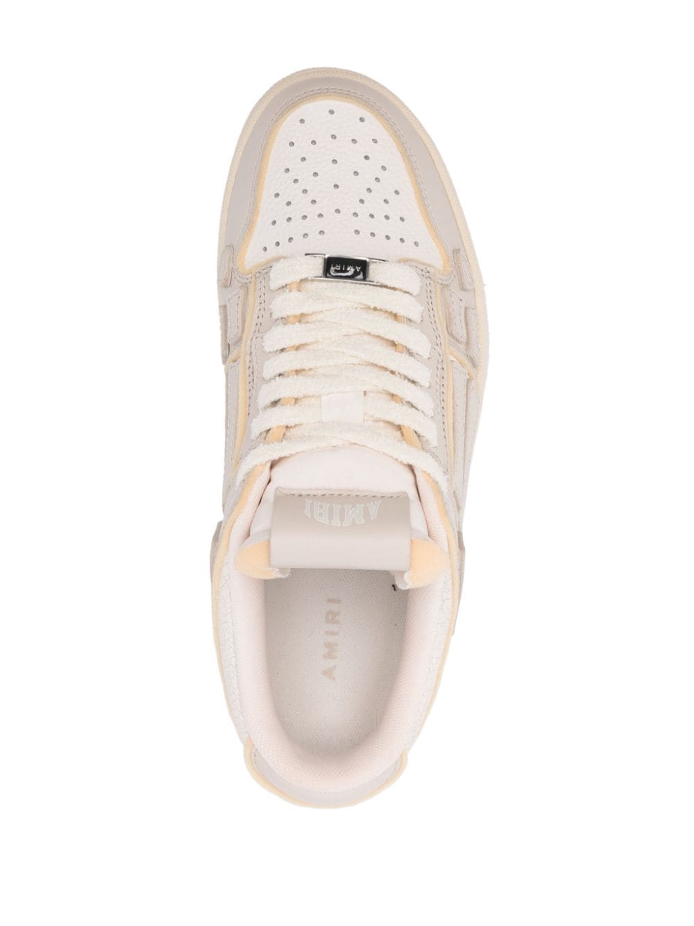 Shop Amiri Collegiate Skel Top Sneakers In Neutrals