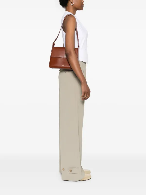A.P.C. Virginie レザーショルダーバッグ | ブラウン | FARFETCH JP