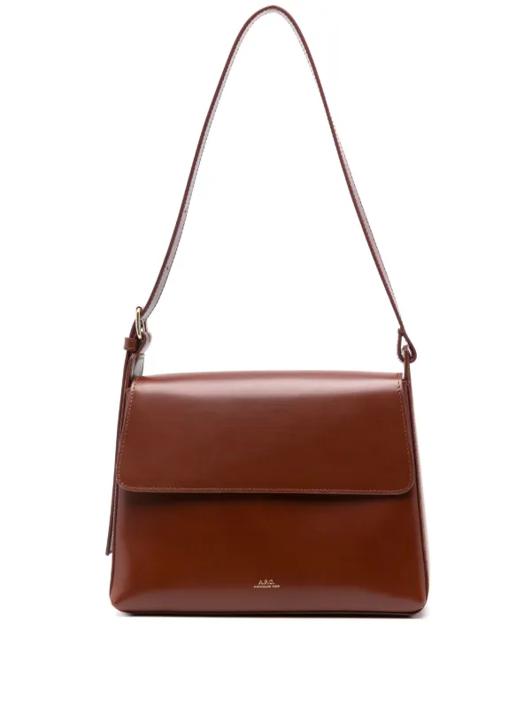 A.P.C. Virginie レザーショルダーバッグ | ブラウン | FARFETCH JP