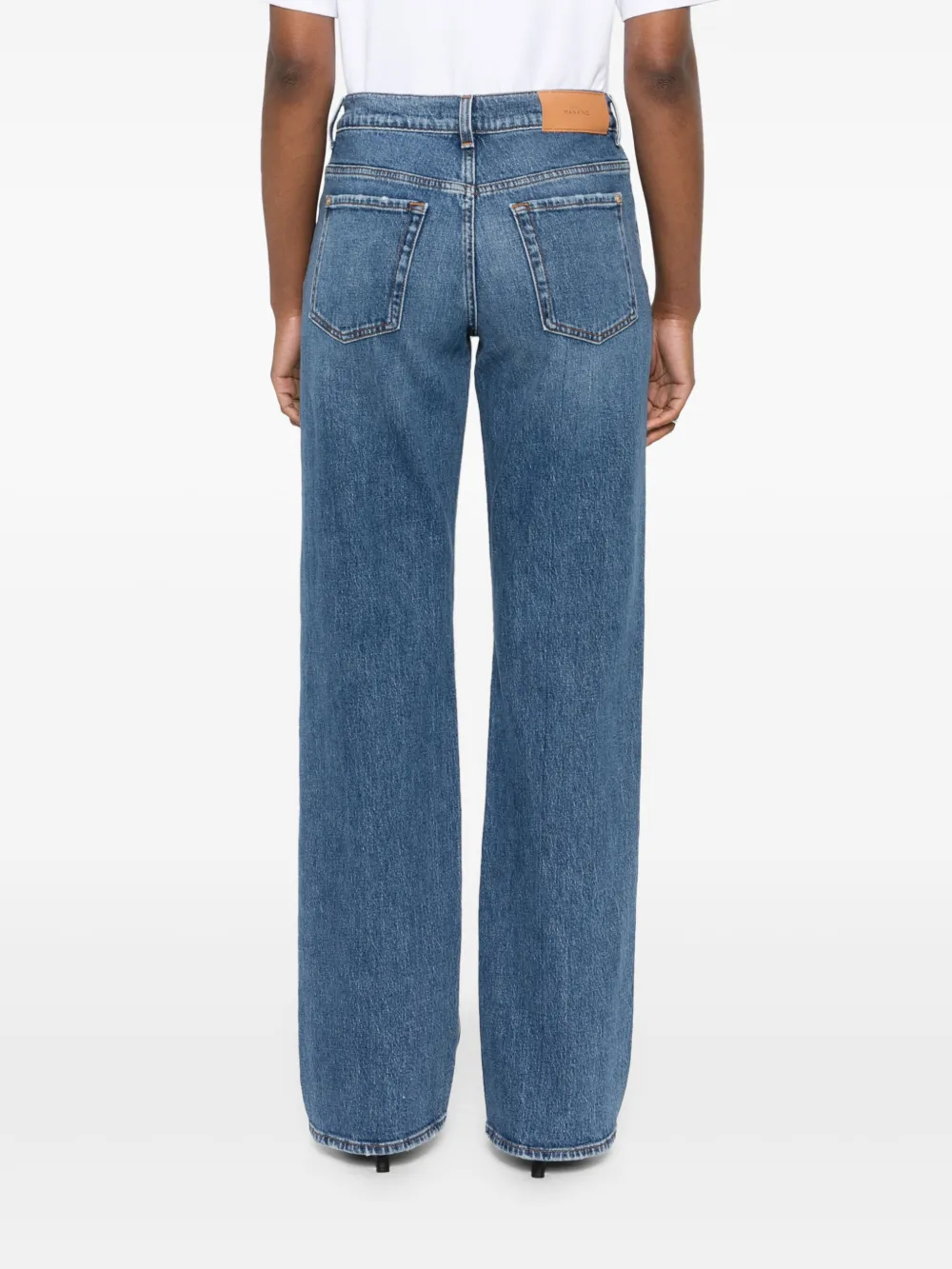 7 For All Mankind Tess high waist straight jeans Blauw