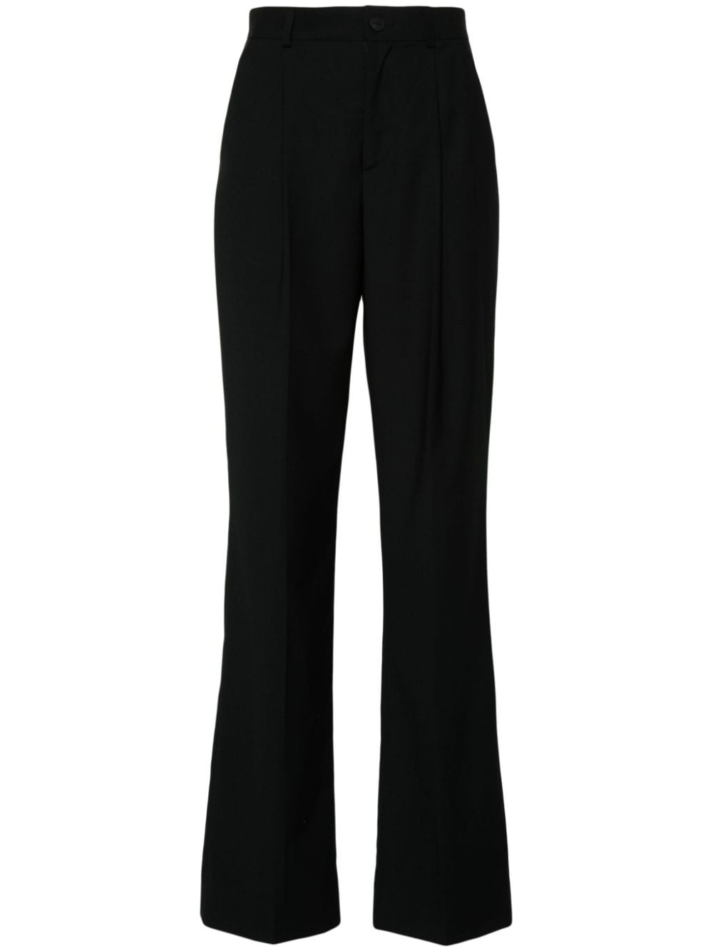 Hevo Pleated Straight Trousers In Black